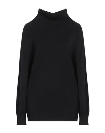 Alpha Studio Woman Sweater Black Size 10 Alpaca Wool, Polyamide, Cotton, Modal, Elastane