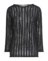 Alpha Studio Woman Sweater Black Size 10 Alpaca Wool, Recycled Polyamide, Polyamide