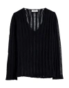 Alpha Studio Woman Sweater Black Size 10 Baby Alpaca Wool, Recycled Polyamide, Polyamide