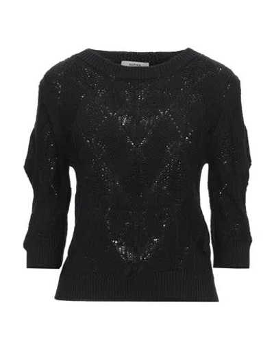 Alpha Studio Sweaters In Black