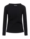 Alpha Studio Sweaters In Black