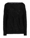 Alpha Studio Woman Sweater Black Size 10 Polyamide, Acrylic, Mohair Wool