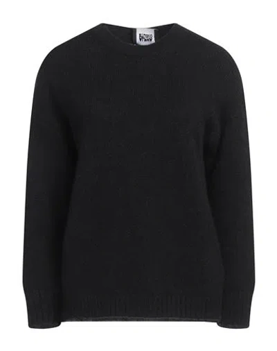 Alpha Studio Woman Sweater Black Size 10 Recycled Wool, Viscose, Recycled Polyamide, Recycled Cashme
