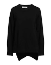 Alpha Studio Woman Sweater Black Size 8 Wool, Viscose, Polyamide, Cashmere