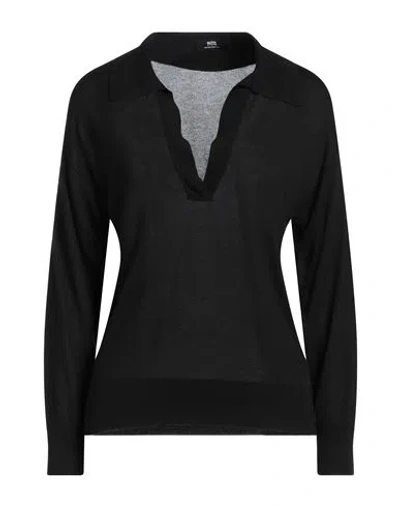Alpha Studio Woman Sweater Black Size 10 Modal, Cashmere