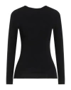 Alpha Studio Woman Sweater Black Size 12 Viscose, Elastane