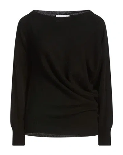 Alpha Studio Woman Sweater Black Size 12 Wool, Cashmere
