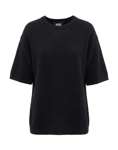 Alpha Studio Woman Sweater Black Size 4 Alpaca Wool, Recycled Polyamide, Polyamide