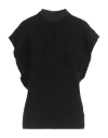 Alpha Studio Woman Sweater Black Size 6 Alpaca Wool, Recycled Polyamide, Polyamide, Cotton In Black