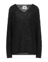 Alpha Studio Woman Sweater Black Size 4 Polyamide, Wool, Viscose, Cashmere In Black