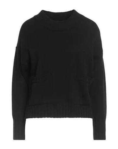 Alpha Studio Woman Sweater Black Size 8 Merino Wool