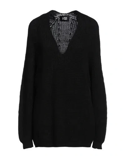 Alpha Studio Woman Sweater Black Size 8 Merino Wool In Black