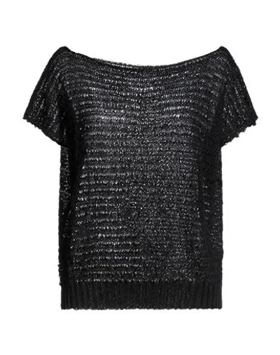 Alpha Studio Sweaters In Black