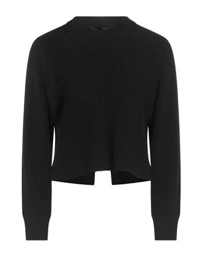Alpha Studio Woman Sweater Black Size 8 Wool, Viscose, Polyamide, Cashmere
