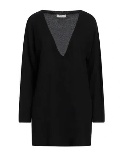 Alpha Studio Woman Sweater Black Size Onesize Recycled Wool, Viscose, Polyamide, Cashmere
