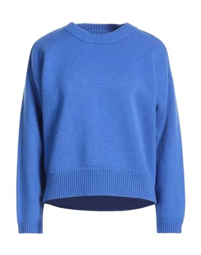 Alpha Studio Woman Sweater Blue Size 6 Wool