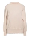 Alpha Studio Woman Sweater Beige Size 10 Mulberry Silk, Cashmere In Pink