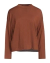 Alpha Studio Woman Sweater Brown Size 10 Merino Wool In Brown