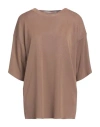 Alpha Studio Woman Sweater Brown Size 6 Viscose, Polyester In Brown