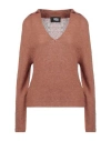 Alpha Studio Woman Sweater Brown Size 8 Polyamide, Mohair Wool, Wool In Brown
