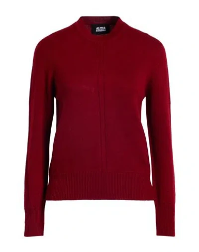 Alpha Studio Woman Sweater Burgundy Size 10 Merino Wool In Red