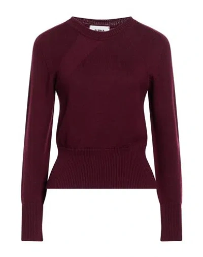 Alpha Studio Woman Sweater Burgundy Size 4 Merino Wool In Red