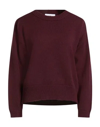 Alpha Studio Woman Sweater Burgundy Size 8 Wool In Red