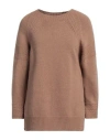 Alpha Studio Woman Sweater Camel Size 10 Recycled Wool, Viscose, Polyamide, Recycled Polyamide In Beige