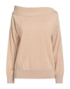 Alpha Studio Woman Sweater Camel Size 10 Wool In Brown