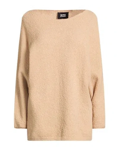 Alpha Studio Woman Sweater Camel Size 6 Wool, Polyamide In Beige