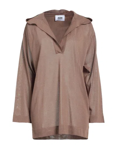 Alpha Studio Sweaters In Beige