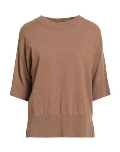 Alpha Studio Woman Sweater Camel Size 8 Wool, Viscose, Polyamide, Cashmere