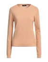 Alpha Studio Woman Sweater Camel Size Xl Wool In Beige