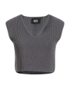 Alpha Studio Woman Sweater Charcoal Size 10 Merino Wool