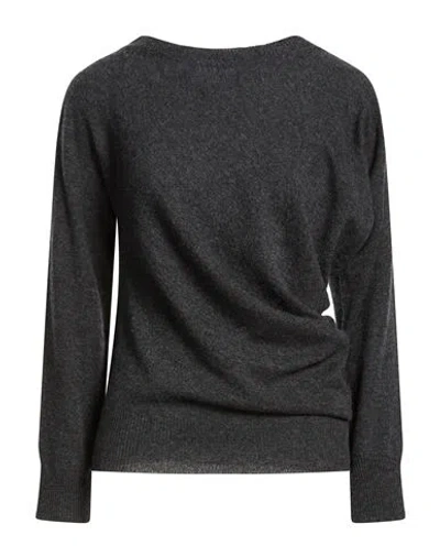 Alpha Studio Woman Sweater Charcoal Size 10 Wool, Cashmere In Gray