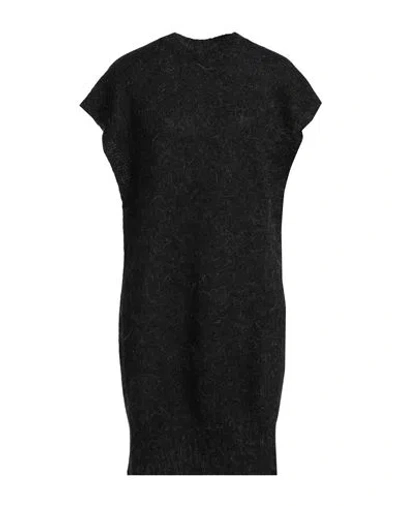 Alpha Studio Woman Mini Dress Charcoal Size L Mohair Wool, Polyamide In Grey