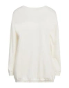 Alpha Studio Woman Sweater Cream Size 10 Cotton, Cashmere In White