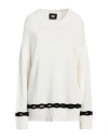 Alpha Studio Woman Sweater Cream Size 10 Recycled Wool, Ecovero Viscose, Recycled Polyamide, Recycle In White