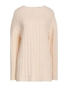 Alpha Studio Woman Sweater Cream Size 6 Wool, Cashmere In White