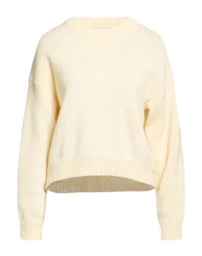Alpha Studio Woman Sweater Cream Size 4 Merino Wool In Neutral