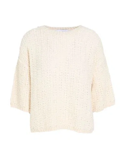 Alpha Studio Woman Sweater Cream Size 8 Cotton, Polyamide In Neutral
