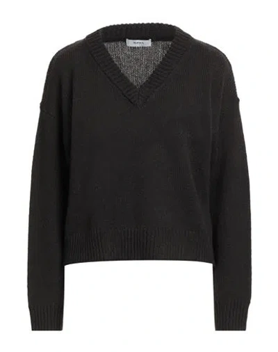 Alpha Studio Woman Sweater Dark Brown Size 10 Merino Wool
