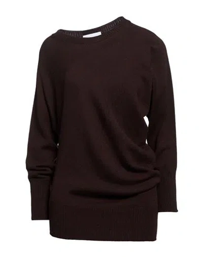 Alpha Studio Woman Sweater Dark Brown Size 2 Merino Wool