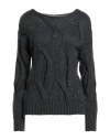 Alpha Studio Woman Sweater Dark Green Size 10 Polyamide, Acrylic, Mohair Wool