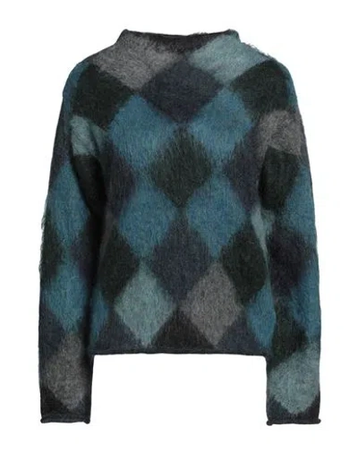 Alpha Studio Woman Sweater Deep Teal Size 10 Mohair Wool, Polyamide In Green