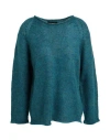 Alpha Studio Woman Sweater Deep Teal Size 4 Mohair Wool, Polyamide In Green