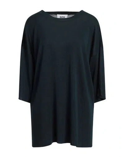 Alpha Studio Woman Sweater Deep Teal Size 4 Viscose, Polyester In Green