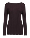 Alpha Studio Woman Sweater Deep Purple Size 10 Merino Wool