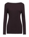 Alpha Studio Woman Sweater Deep Purple Size 10 Merino Wool In Purple