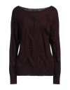 Alpha Studio Woman Sweater Plum Size 6 Polyamide, Acrylic, Mohair Wool In Purple